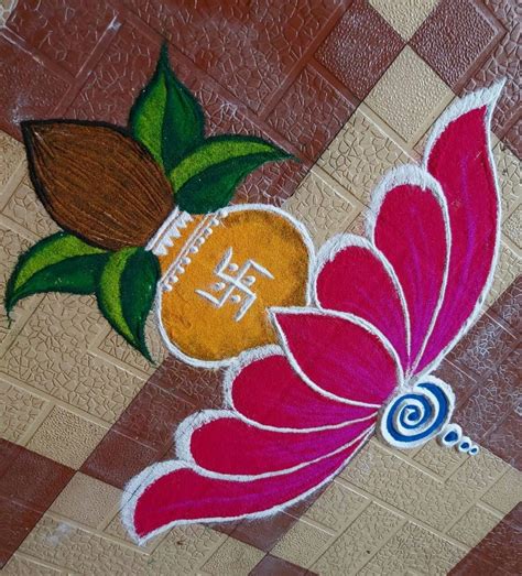 #rangolidesignsdiwali | Colorful rangoli designs, Rangoli border designs, Free hand rangoli design