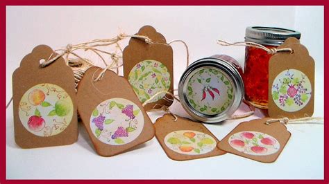 Jelly Jar Labels and Gift Tags - YouTube