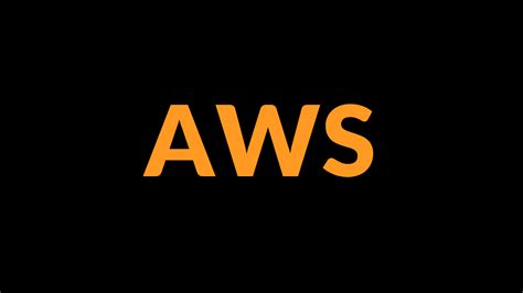 Download Aws Logo On A Black Background | Wallpapers.com