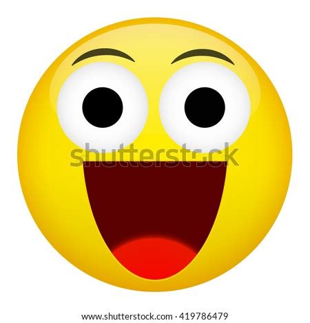 Broad Smile Laugh Emotion. Emoji Vector Illustration. - 419786479 : Shutterstock