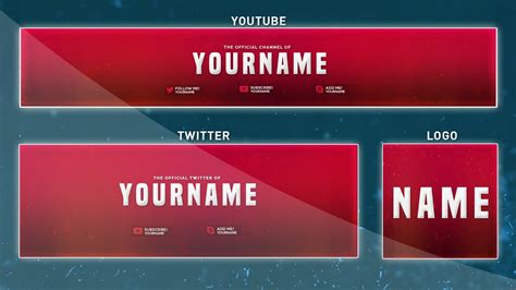 AWESOME RED YOUTUBE BANNER TEMPLATE!! (Complete Rebrand 2016) - YouTube