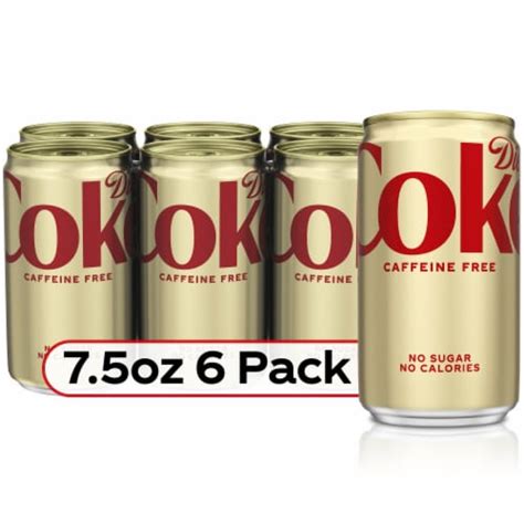 Diet Coke® Caffeine Free Soda Mini Cans, 6 pk / 7.5 fl oz - King Soopers