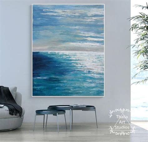 Hand Painted Sea Texture Painting Ocean Canvas Painting - Etsy