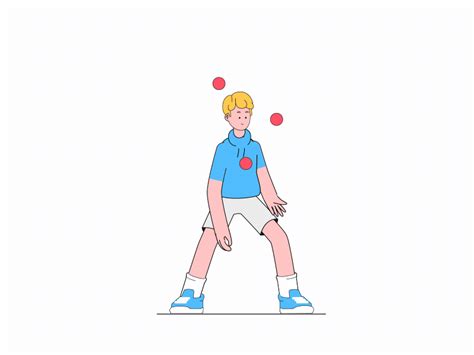Tennis player juggling by MATEEFFECTS on Dribbble