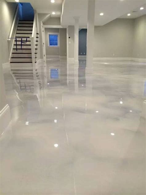 Pearl White Epoxy (Concrete) Floor | Epoxy concrete floor, Concrete stained floors, Concrete floors