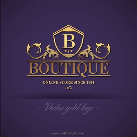 Plantilla de logo dorado de boutique | Descargar Vectores gratis
