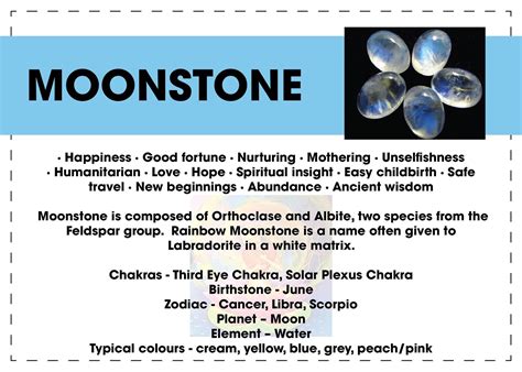 A stone for “new beginnings”, Moonstone is a stone of inner growth and ...