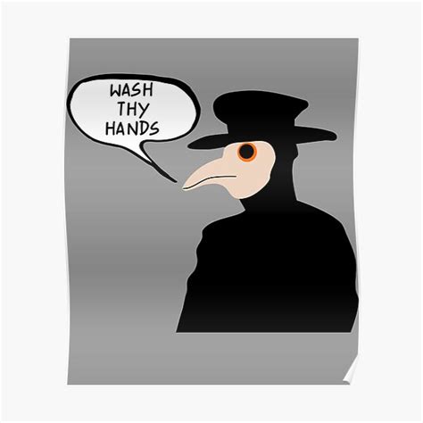 "Wash Thy Hands Plague Doctor" Poster for Sale by PlagueCity | Redbubble