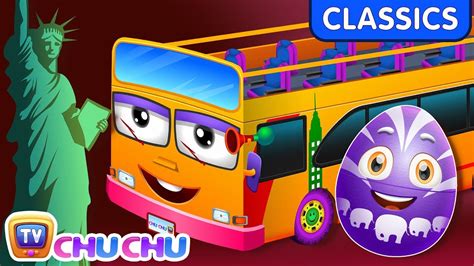 ChuChu TV Classics - Wheels On The Bus - New York City | Surprise Eggs Nursery Rhymes - YouTube