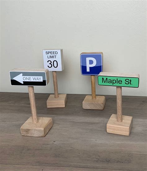 Traffic Signs Wooden Traffic Signs Stop Sign Parking Sign - Etsy