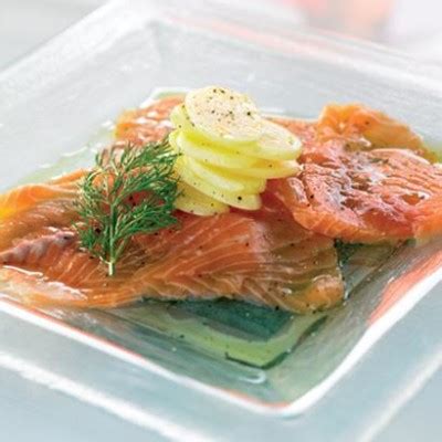 Cold marinated salmon and hot potatoes with dill-infused oil | Woolworths TASTE