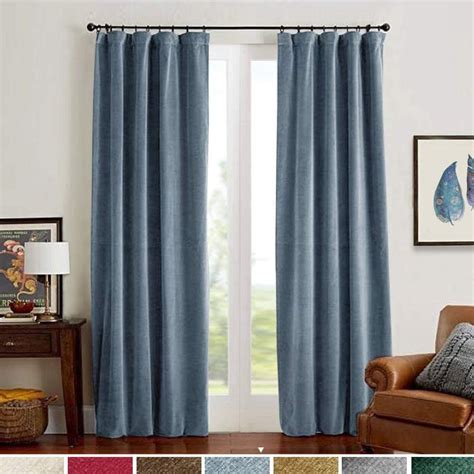 Curtainking Velvet Blackout Curtains 96 inch Length Thermal Insulated Soft Drapes for Bedroom ...