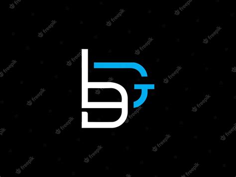 Premium Vector | Bg logo on a black background