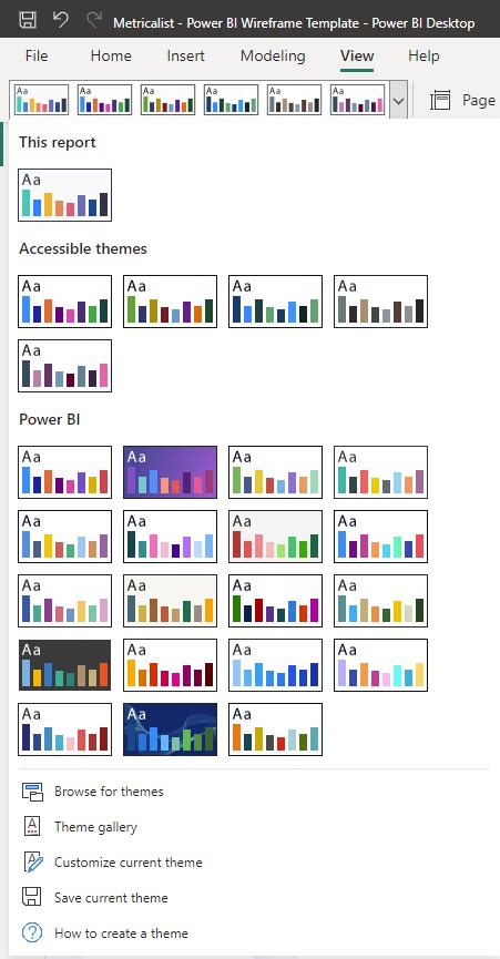 Power BI Themes: Best Practices + Free Download | Metricalist