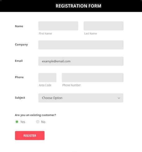 Registration Forms | Free Online Registration Form Templates