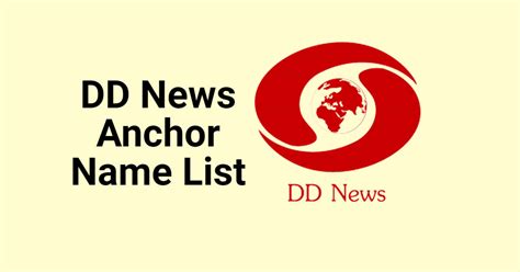 DD News Anchor Name List - 24Update Net