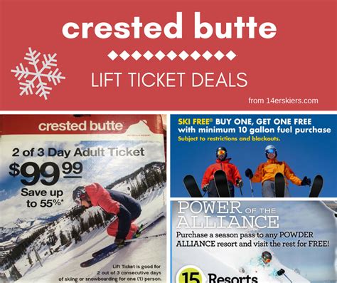 2016-17 Crested Butte Lift Ticket Deals - 14erskiers.com