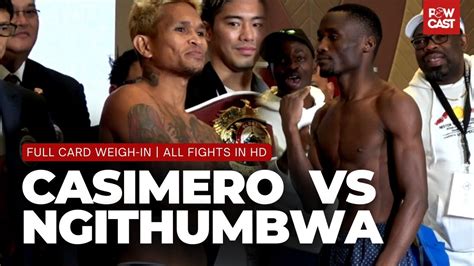 ALL! CASIMERO vs NGHITUMBWA FULL WEIGH-IN with Undercard | Treasure Boxing Promotions - YouTube