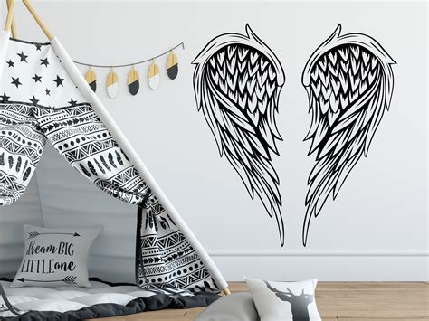 Angel Wings Wall Decal Wings Wall Sticker Nursery Wall | Etsy