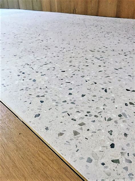 Traditional concrete terrazzo look in an incredibly thin real concrete overlay | Covet ...