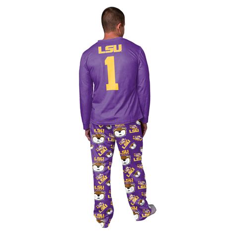 LSU Tigers NCAA Mens Mike the Tiger Mascot Pajamas