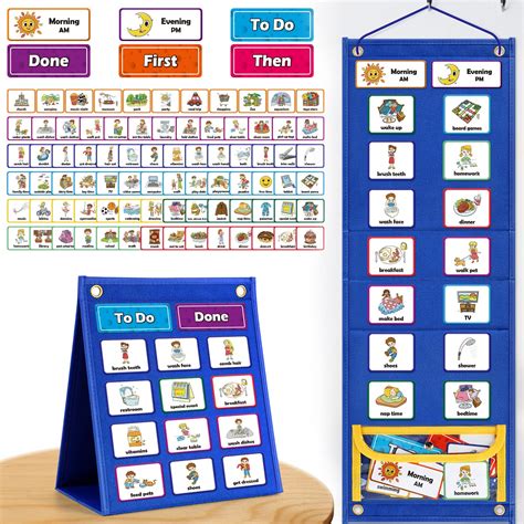 Buy Torlam Visual Schedule for Kids Chore Chart, Morning Bedtime Routine Chart for Toddlers ...