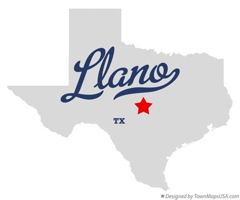 Map of Llano, TX, Texas