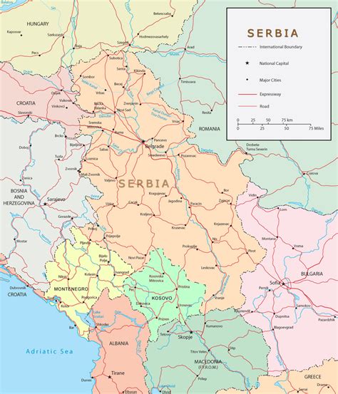 Maps of Serbia | Detailed map of Serbia in English | Tourist map of ...