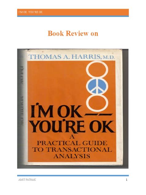 I Am Ok You Are Ok Book Review | Metaphysics | Psychology & Cognitive ...