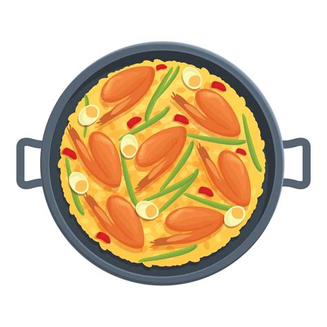 Spain paella icon cartoon vector. Spanish food 14364141 Vector Art at ...