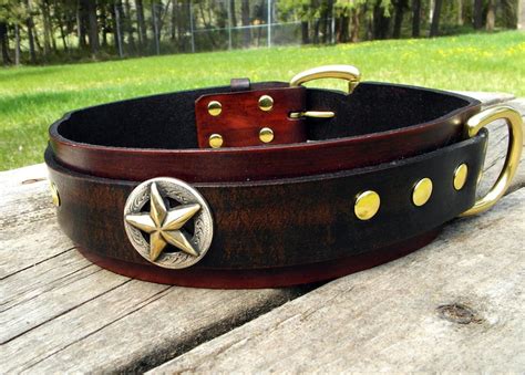 Large Leather Dog Collar 2 Inch Wide Heavy Duty Collar Great - Etsy