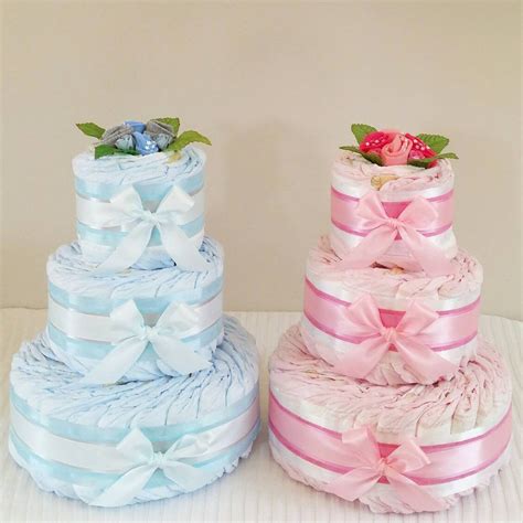 Nappy Cake 3 Tier Bronze Baby Shower Gift Maternity New - Etsy