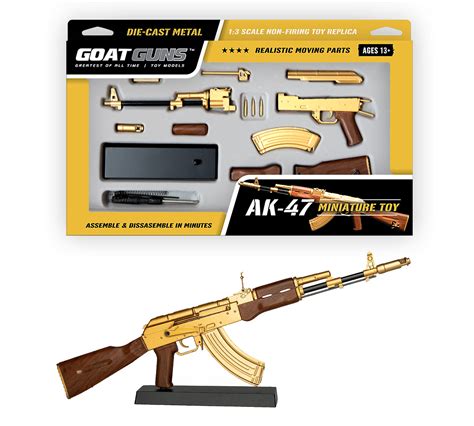 Buy Goats Miniature AK 47 Model Gold | 1:3 Scale Diecast Metal Build Kit Online at desertcartINDIA