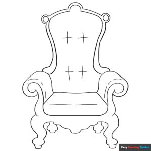 Throne Coloring Page | Easy Drawing Guides