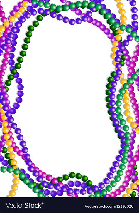 Mardi gras beads background Royalty Free Vector Image