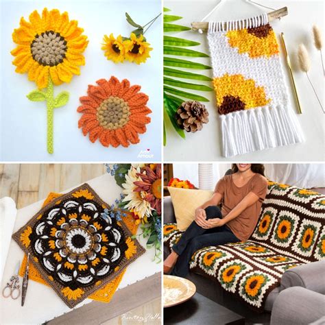 25 Free Crochet Sunflower Patterns (Easy PDF Pattern)