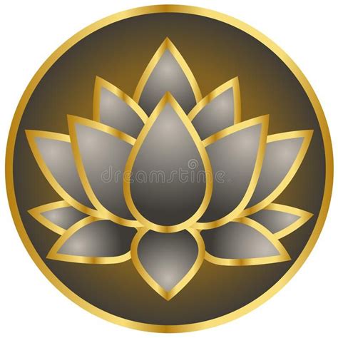 Golden lotus flower shape logo. Illustration of Golden lotus flower ...