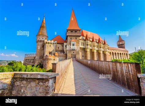 Corvin Castle in Hunedoara, Romania Stock Photo - Alamy