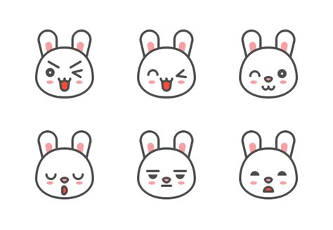 Bunny emoticon (filled) icons by icon stall | Emoticon, Bunny, Forest ...