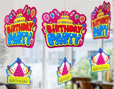 Paper Welcome Birthday Hanging Banner, Packaging Type: Packet, Size: 33 ...