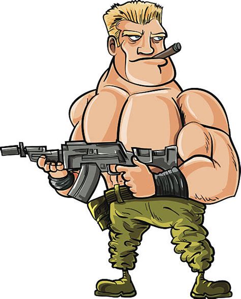 100+ Cartoon Of The Handsome Military Men Stock Photos, Pictures ...