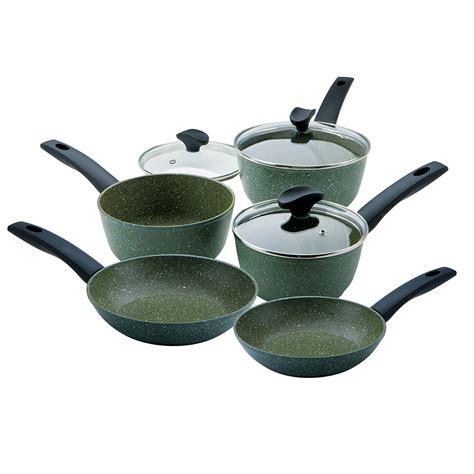 Buy PRESTIGEEco Non Stick Pots and Pans Set – 5 Piece Recycled Induction Hob Pan Set with Lids ...