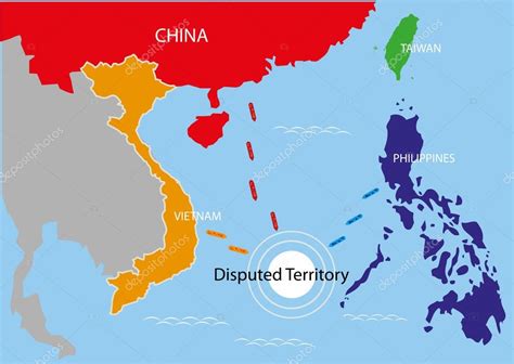 Disputed Territory within the area of The Philippines, China and ...