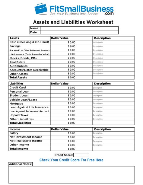 Assets And Liabilities Worksheet – Englishworksheet.my.id