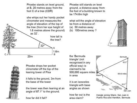 Word Problems In Trigonometry