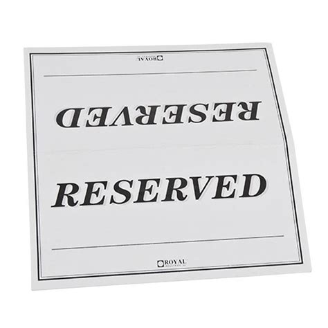 Table Tent Reserved Sign Template | Reserved table signs, Templates ...