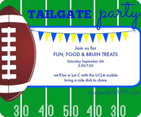 Tailgate Party Invites - Made with HAPPY