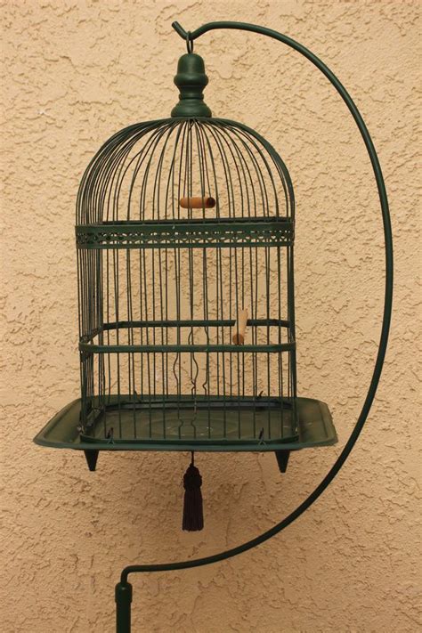 Antique Victorian Hendryx Bird Cage Birdcage W/ Stand Painted 66 1/2"…