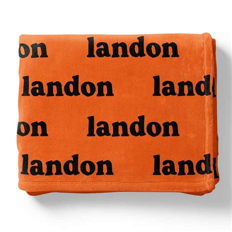 Personalized Color Blanket in Cowboy Orange | Caden Lane