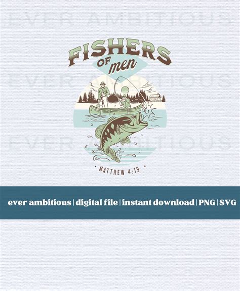 Christian PNG, Sublimation Design, Faith SVG, Fishers of Men Png, Cute ...